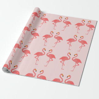 Papel De Presente Flamingo Love