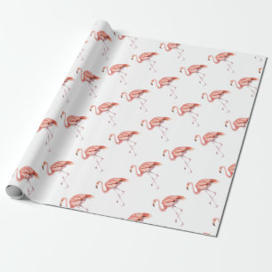 Papel De Presente Flamingo Rosa