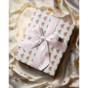 Papel De Presente Flamingo Snowbird do Papai Noel