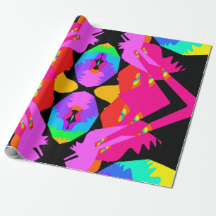 Papel De Presente Flamingo Splash Fractal Gift Wrap