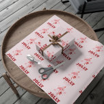 Papel De Presente Flamingo Tropical Beach Christmas<br><div class="desc">Um moderno papel de embrulho de na moda,  com tipografia moderna,  com um Flamingo decorado. Personalize facilmente este papel de empacotamento clicando no botão "Personalizar".</div>