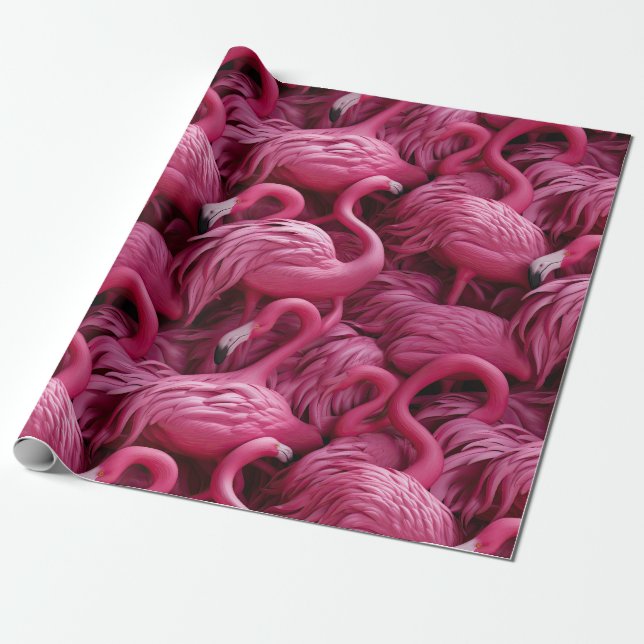 Papel De Presente Flamingos (Desenrolado)