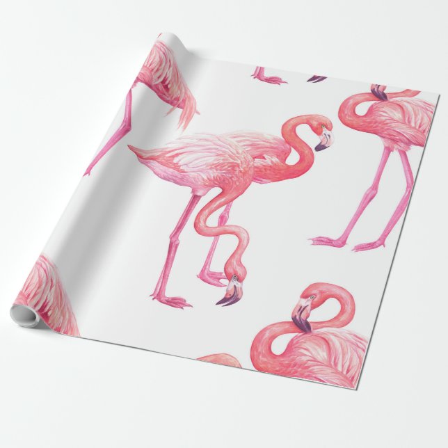 Papel De Presente Flamingos (Desenrolado)