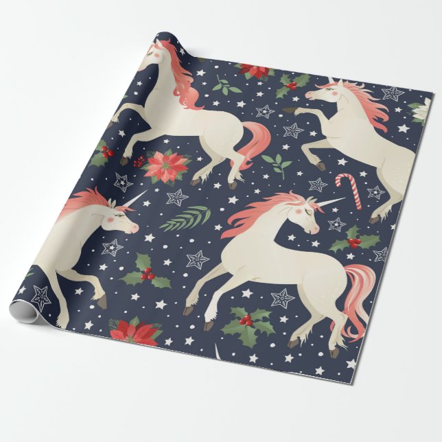 Papel De Presente flamingos cor-de-água, pássaros exóticos, tropicai (Desenrolado)