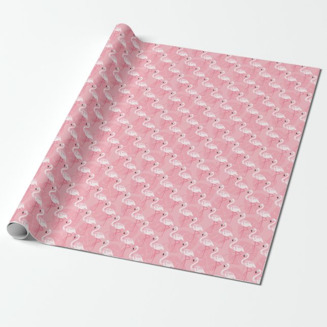 Papel De Presente flamingos cor-de-rosa: ilustração da safra. (Desenrolado)