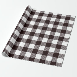Papel De Presente Flannel Branco e Preto do Campo Russo