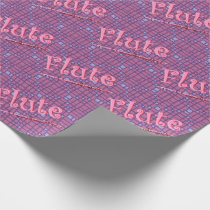 Papel De Presente Flauta Rosa