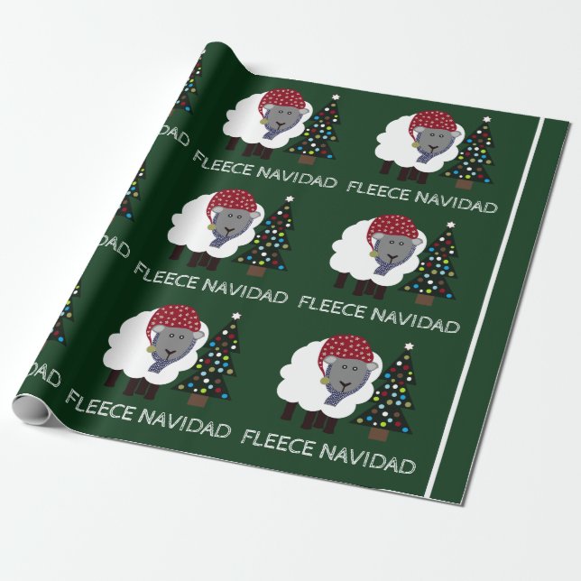 Papel De Presente Fleece Navidad, Estilo espanhol Natal (Desenrolado)
