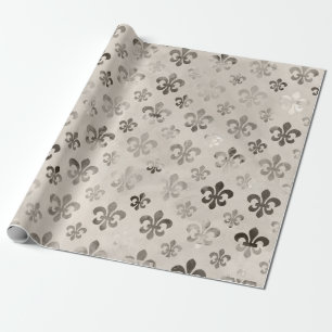Papel De Presente Fleur De Lis Pattern Descamação