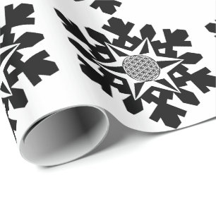 Papel De Presente Floco da neve - flor da vida