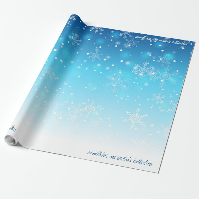 Papel De Presente floco de neve (Desenrolado)