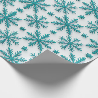 Papel De Presente ❄ Floco de Neve de Cristal Inverno Repetir Tile ❄