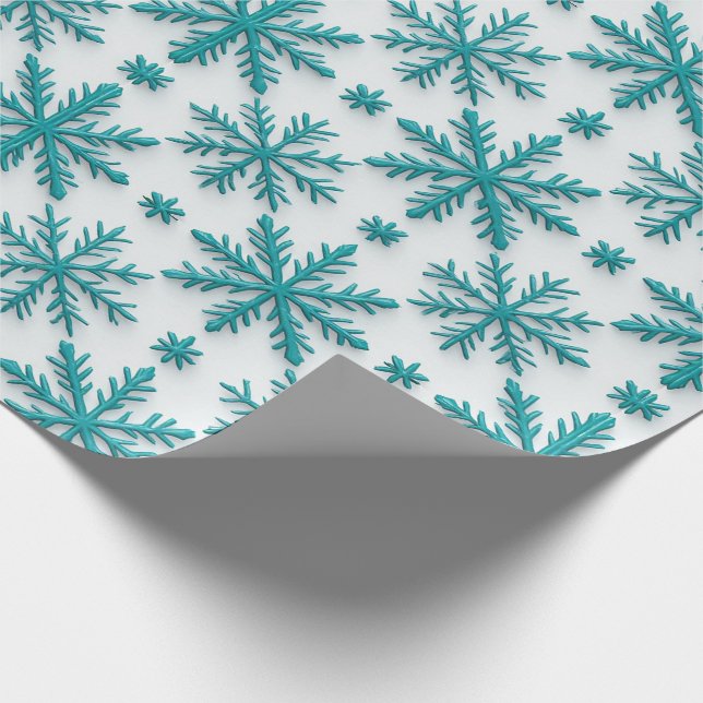 Papel De Presente ❄ Floco de Neve de Cristal Inverno Repetir Tile ❄ (Ponta)