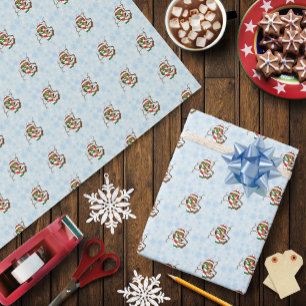 Papel De Presente Floco de Neve de Natal