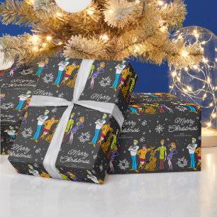 Papel De Presente Floco de Neve de Natal de Gangue de Scooby-Doo Per