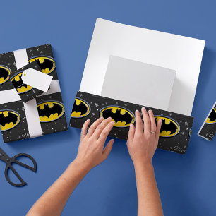 Papel De Presente Floco de neve de Natal do Logotipo do Batman Perso
