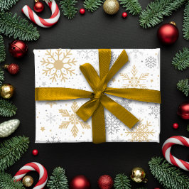 Papel De Presente Floco de neve e círculo Natal