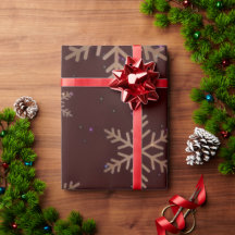 Floco de Neve Elegante Natal Embrulho