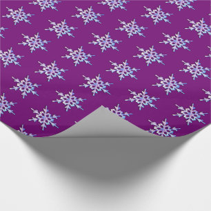 Papel De Presente Floco de neve iridescente no roxo amethyst