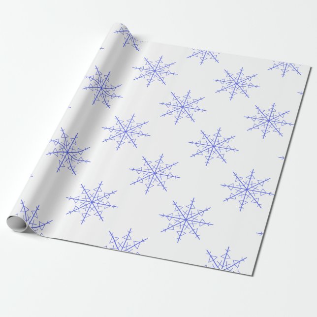 Papel De Presente Floco de neve simples (Desenrolado)