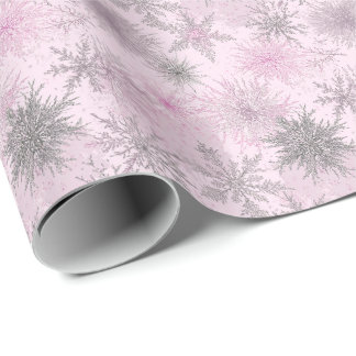 Papel De Presente Flocos de Neve Antigos e Gelados