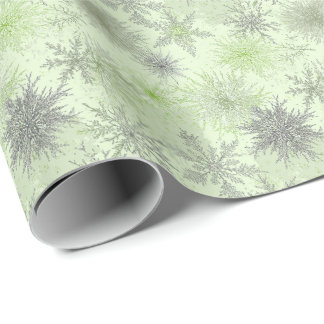 Papel De Presente Flocos de Neve Antigos Gelados