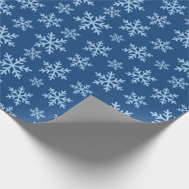 Papel De Presente Flocos de neve azuis para Férias Festivas, Present (Ponta)