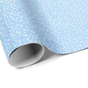 Papel De Presente Flocos de neve brancos a cair num fundo azul