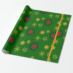 Papel De Presente Flocos de neve coloridos -