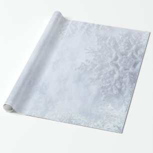 Papel De Presente Flocos de neve congelados de Natal