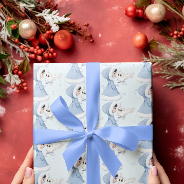 Papel De Presente Flocos de neve da Princesa de Natal (Criador carregado)