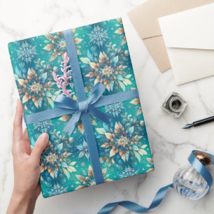 Papel De Presente Flocos de Neve de Inverno