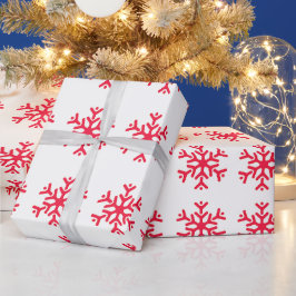 Papel De Presente Flocos de neve de Natal