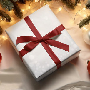 Papel De Presente Flocos de neve de Natal branco puro