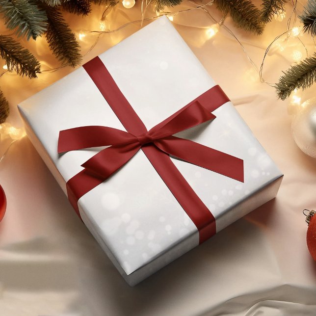 Papel De Presente Flocos de neve de Natal branco puro (Criador carregado)