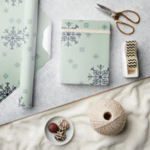 Flocos de Neve de Natal de Inverno Verde