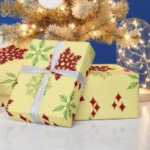 Flocos de Neve de Natal Vermelhos e Verdes