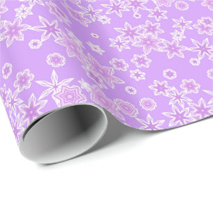 Papel De Presente Flocos de neve de Pastel contra a orquídea