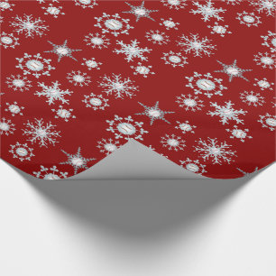Papel De Presente Flocos de neve do basebol