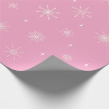Flocos de neve e estrelas Natal cor-de-rosa suave