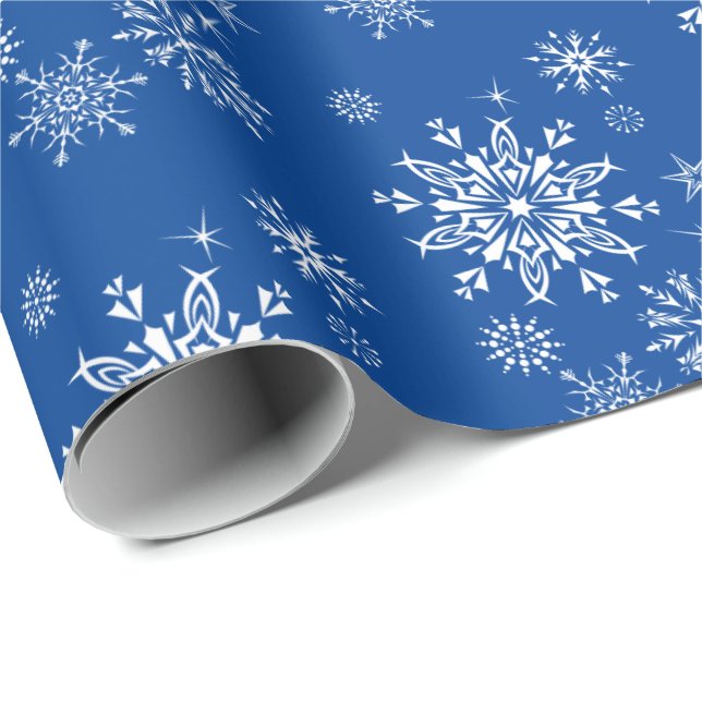 Papel De Presente Flocos de Neve e Papel de Molho de Natal (Ponta do rolo)