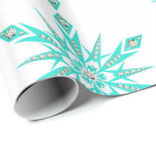 Papel De Presente Flocos de neve em flocos de neve com retro-neve