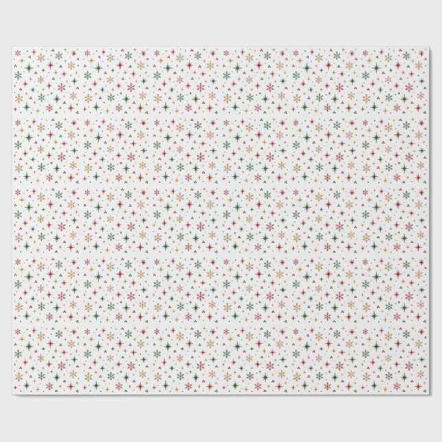Papel de Presente Flocos de Neve Estrela do Invern (Aberto)