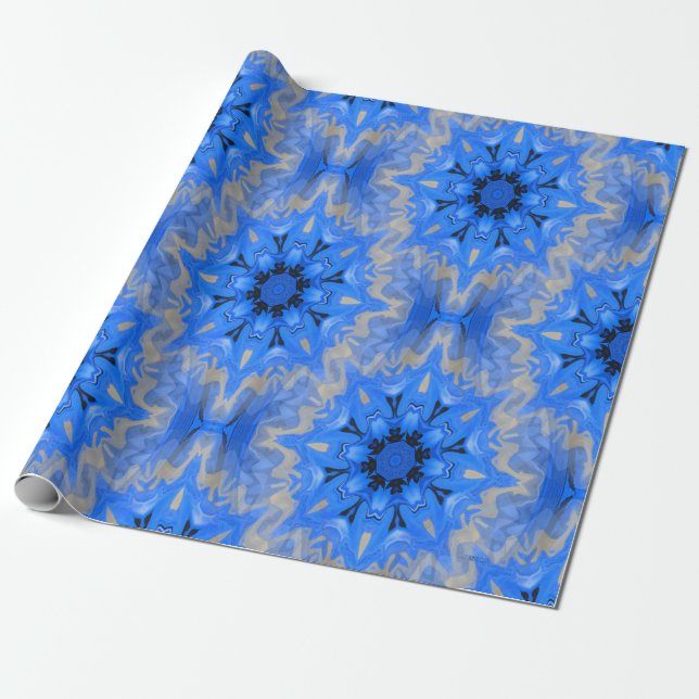 Papel De Presente Flocos de neve gelados... (Desenrolado)