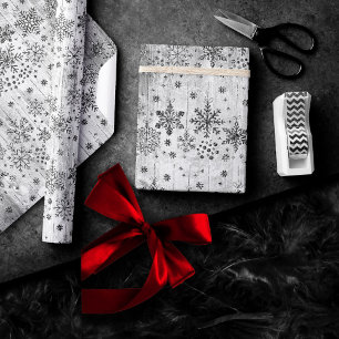 Papel De Presente Flocos de neve russos Padrão De Madeira De Diama