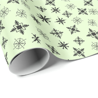 Papel De Presente Flocos de Neve Simples Natal