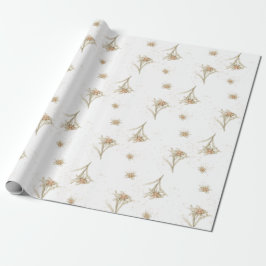 Papel De Presente Flor Alpina Edelweiss
