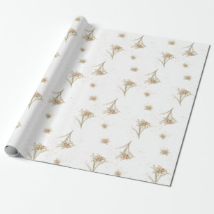Papel De Presente Flor Alpina Edelweiss