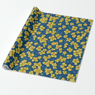 Papel De Presente Flor Amarelo