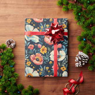 Papel De Presente Flor brilhante